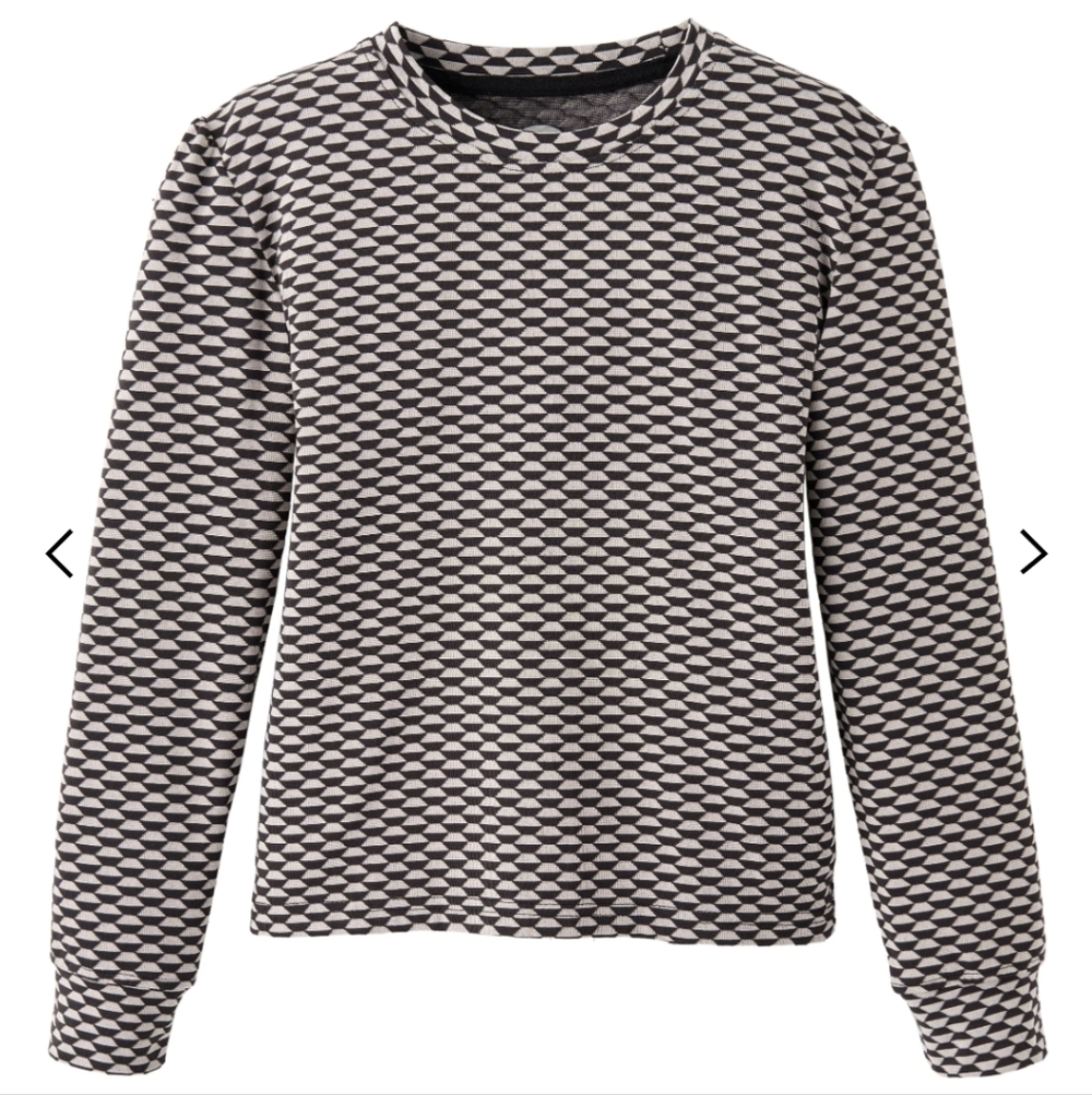 Monochrome Patterned Kids Long Sleeve Tee
